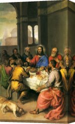 Supper Canvas Paintings - The Last Supper [detail] by Titian
